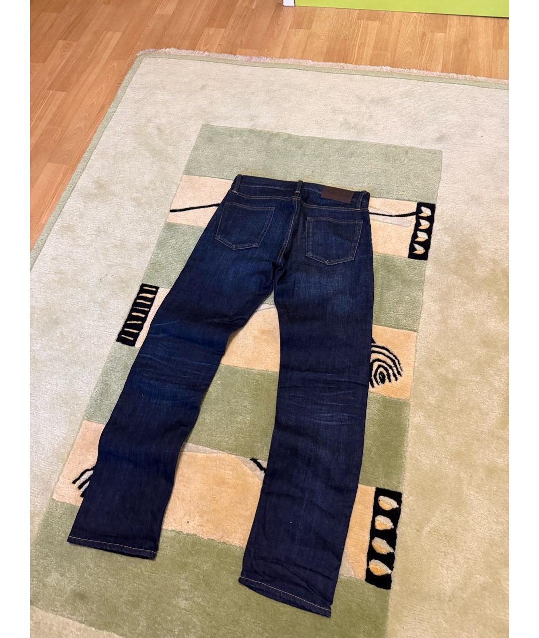 RALPH LAUREN Синие хлопковые джинсы скинни, фото 5