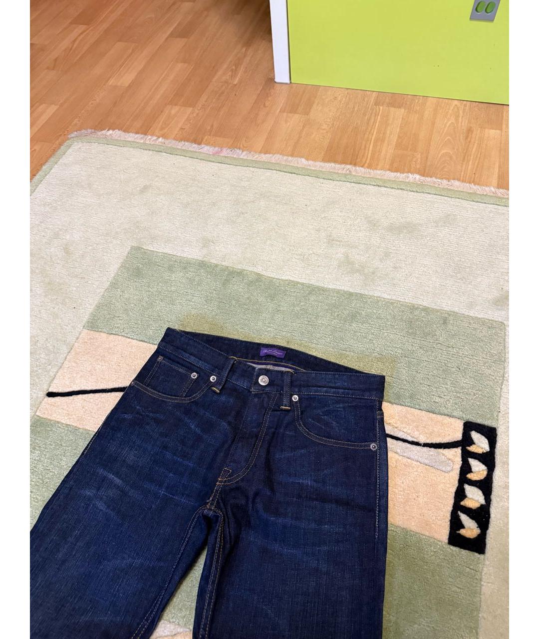 RALPH LAUREN Синие хлопковые джинсы скинни, фото 4