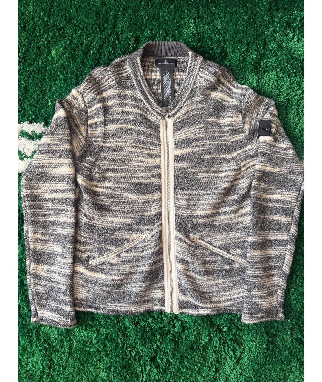 STONE ISLAND SHADOW PROJECT Антрацитовый шерстяной кардиган, фото 5