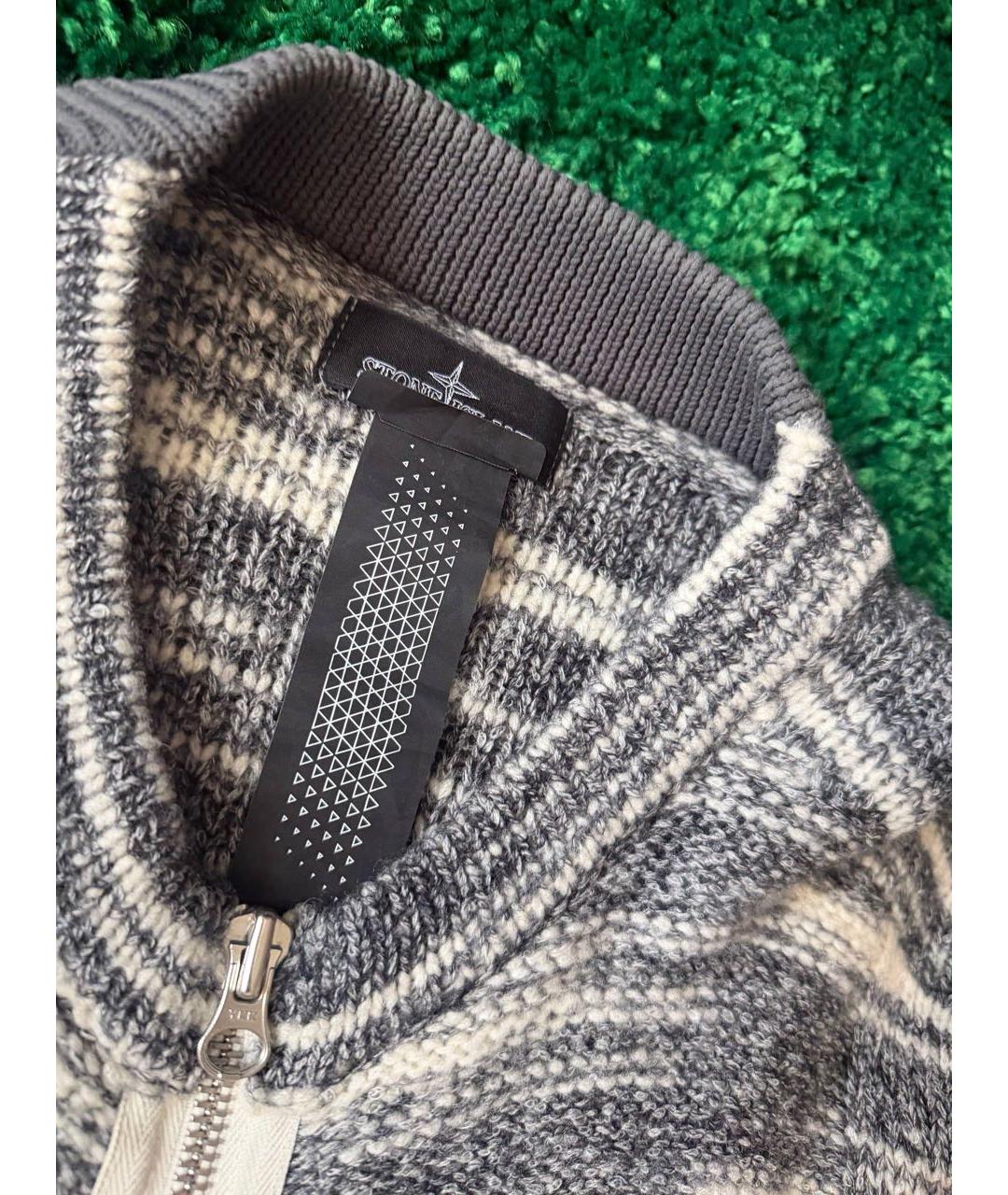 STONE ISLAND SHADOW PROJECT Антрацитовый шерстяной кардиган, фото 2