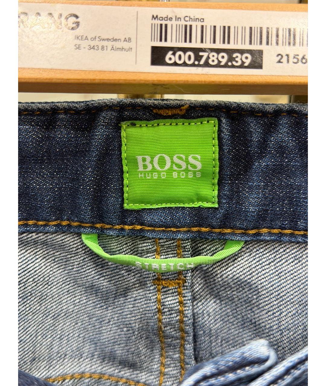 HUGO BOSS Темно-синие хлопковые джинсы скинни, фото 3