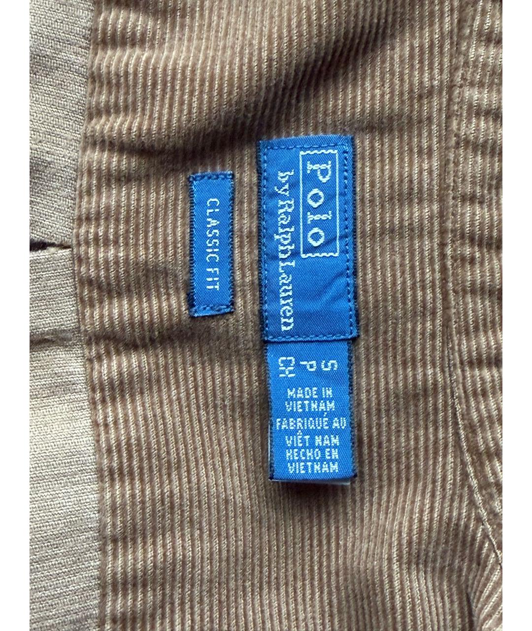POLO RALPH LAUREN Коричневая хлопковая рубашка, фото 4
