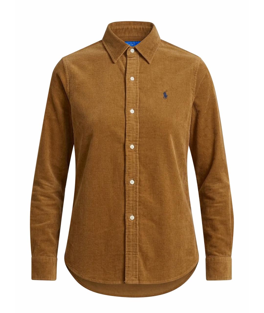 POLO RALPH LAUREN Коричневая хлопковая рубашка, фото 1