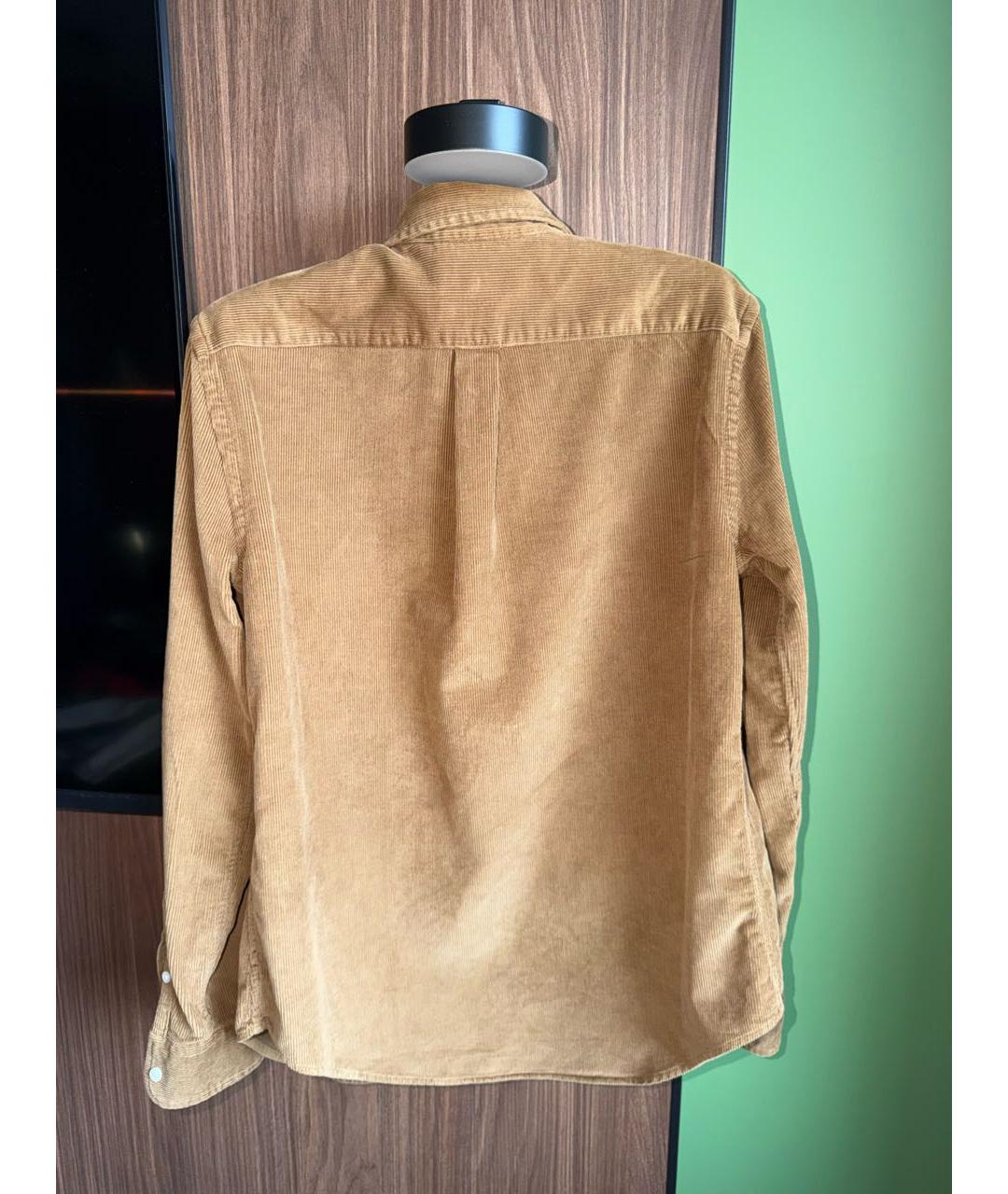 POLO RALPH LAUREN Коричневая хлопковая рубашка, фото 3
