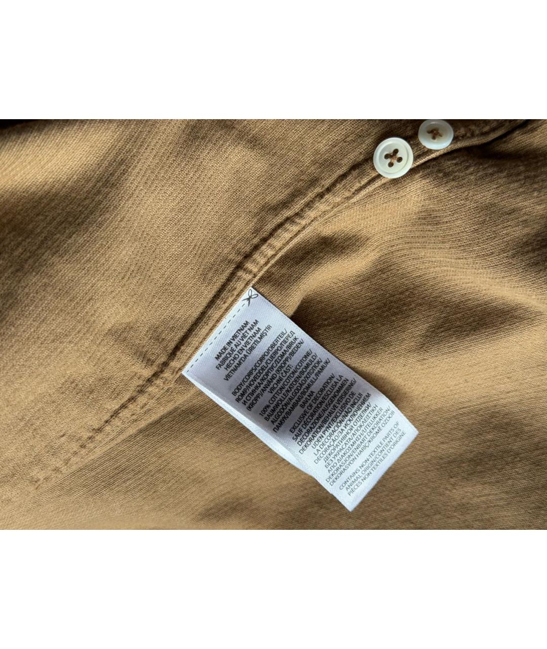 POLO RALPH LAUREN Коричневая хлопковая рубашка, фото 5