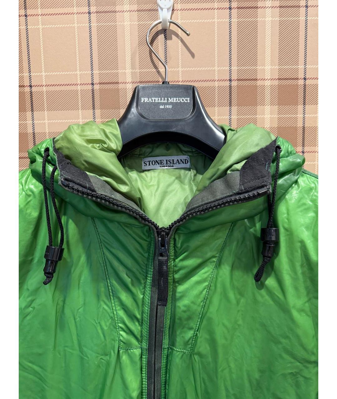 STONE ISLAND Зеленая полиамидовая куртка, фото 5