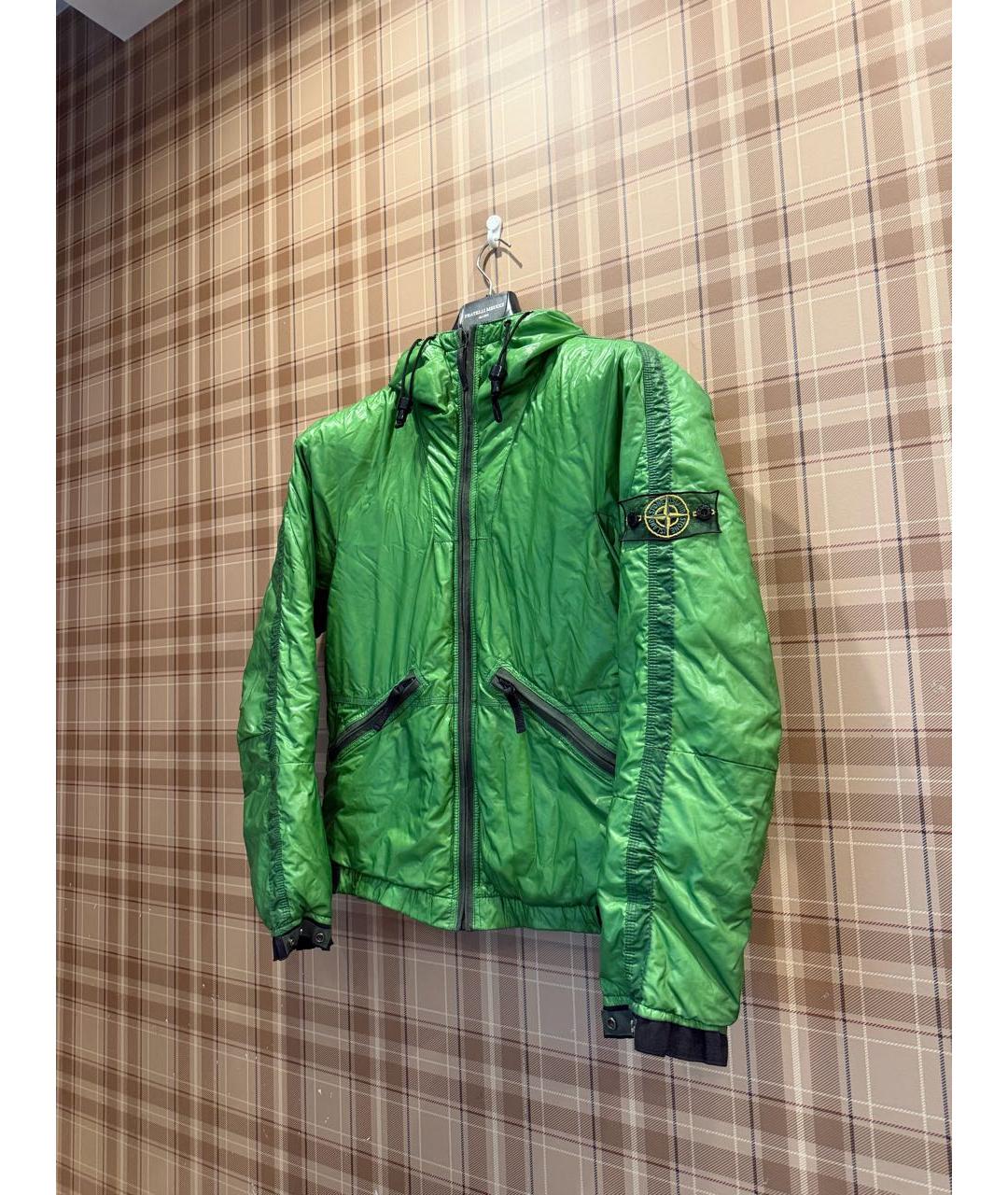 STONE ISLAND Зеленая полиамидовая куртка, фото 2