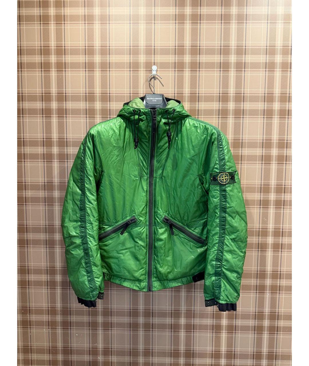 STONE ISLAND Зеленая полиамидовая куртка, фото 9