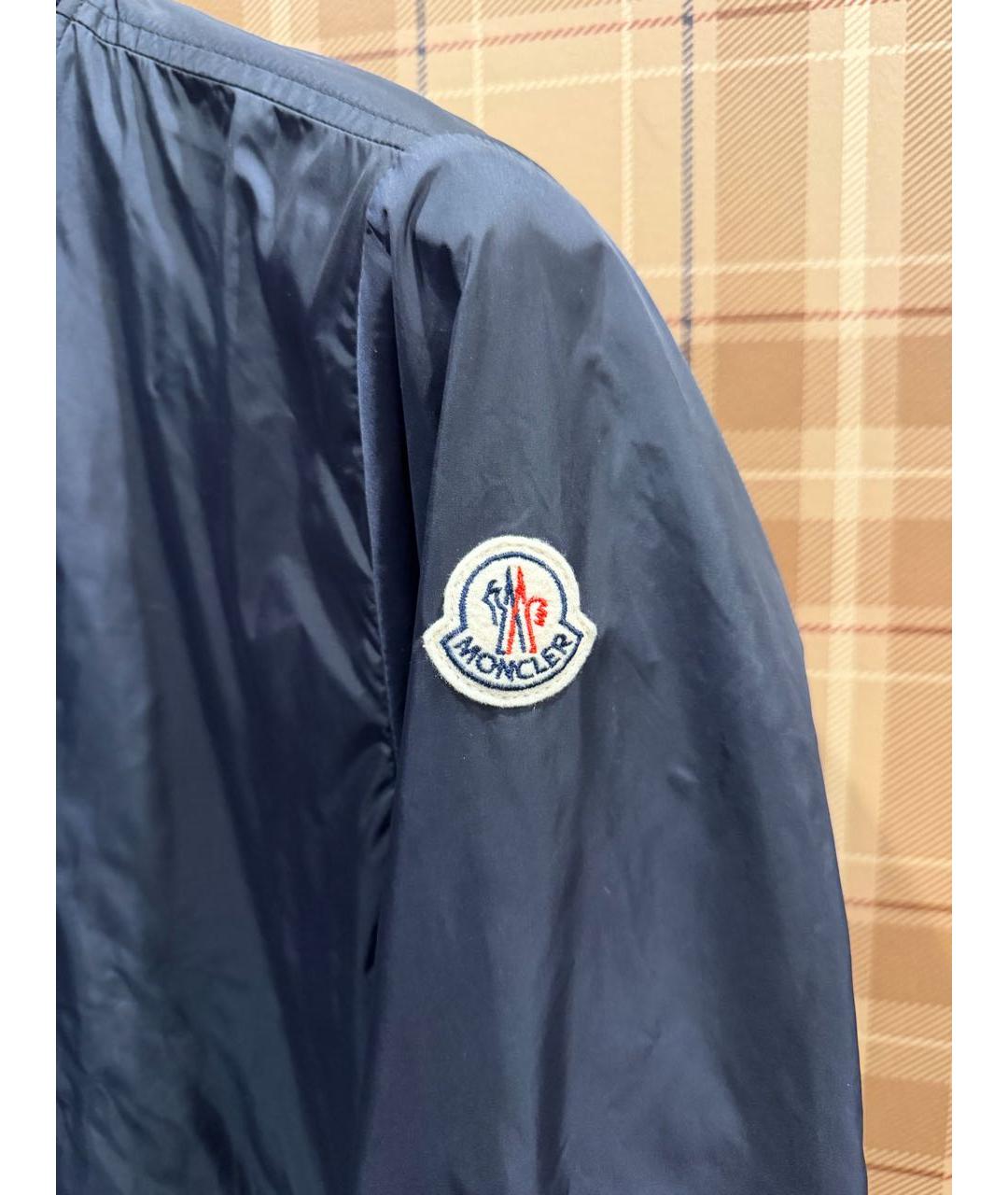 MONCLER Темно-синяя хлопковая куртка, фото 5