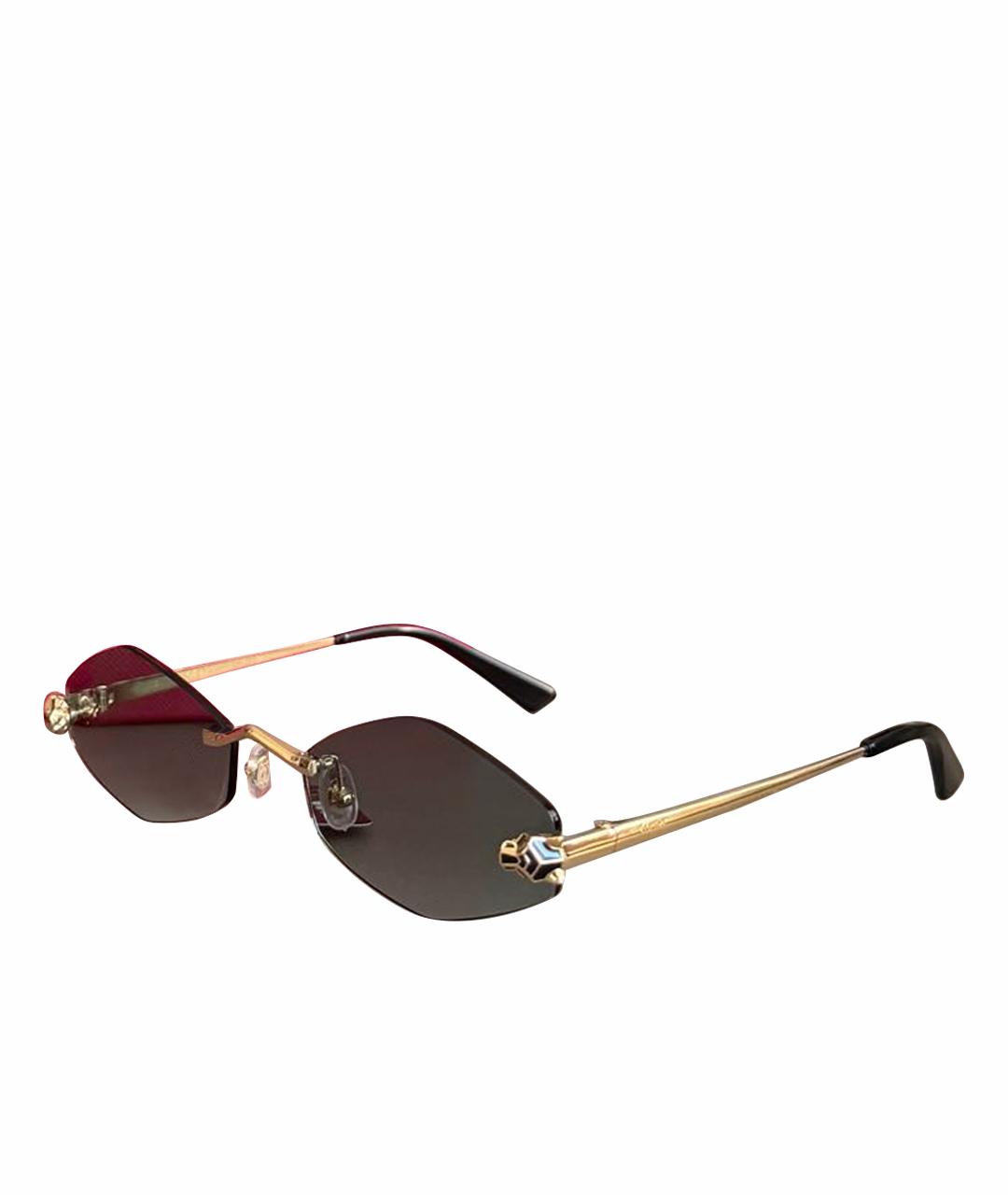 CARTIER Голубые металлические солнцезащитные очки, фото 1