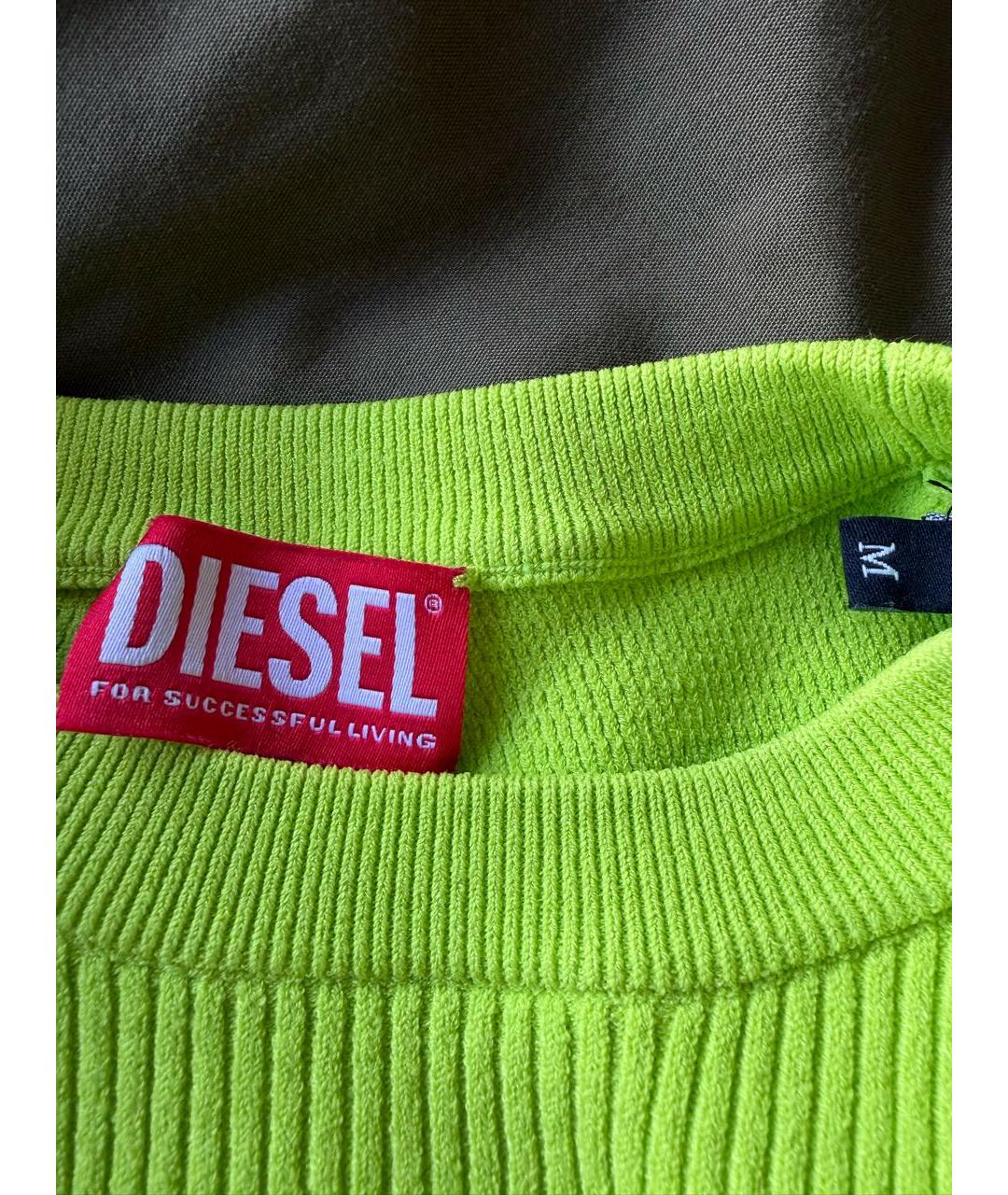 DIESEL Салатовый полиэстеровый джемпер / свитер, фото 3