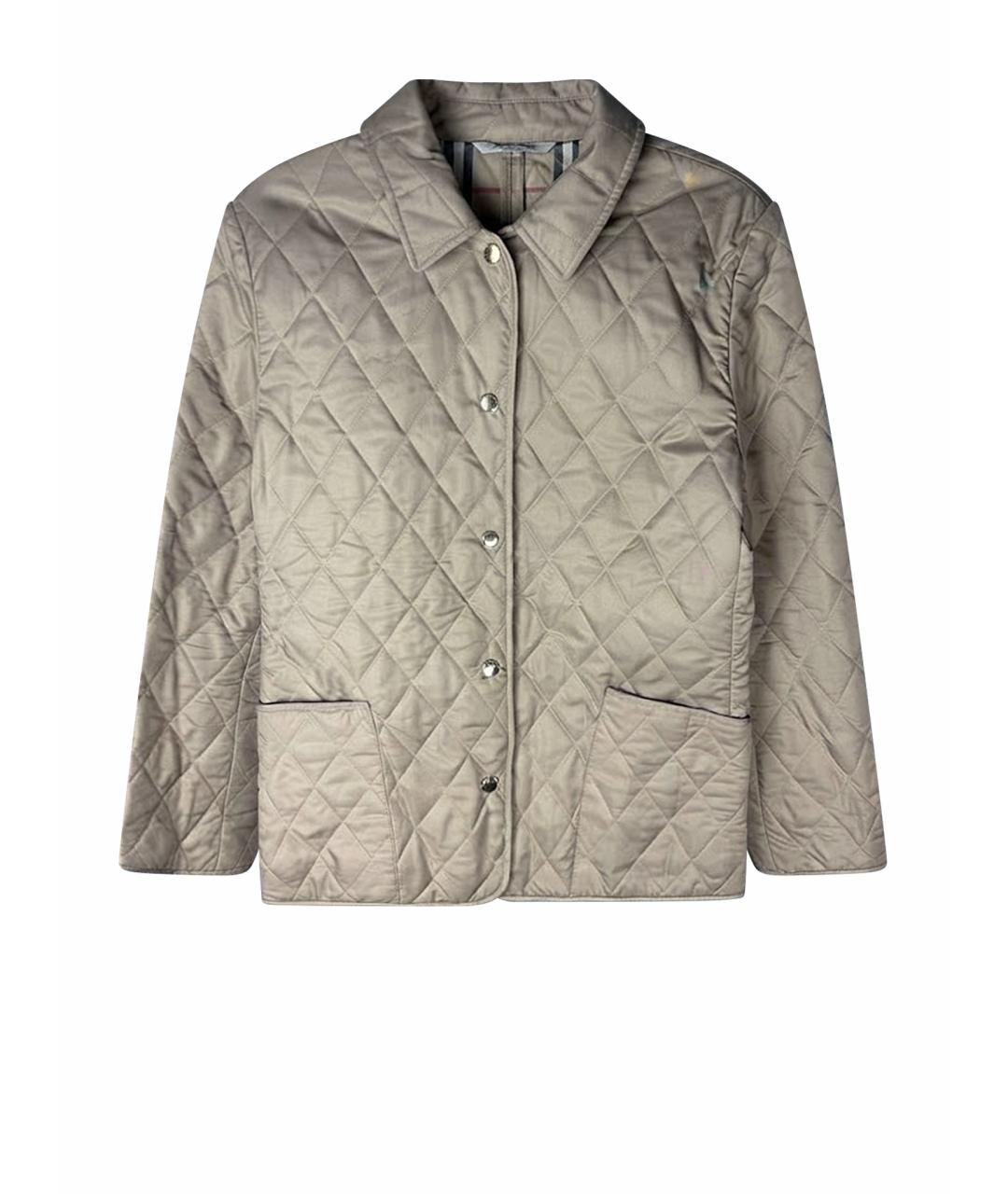 BURBERRY Золотая шелковая куртка, фото 1
