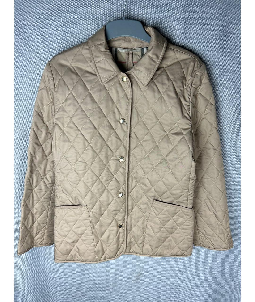 BURBERRY Золотая шелковая куртка, фото 9