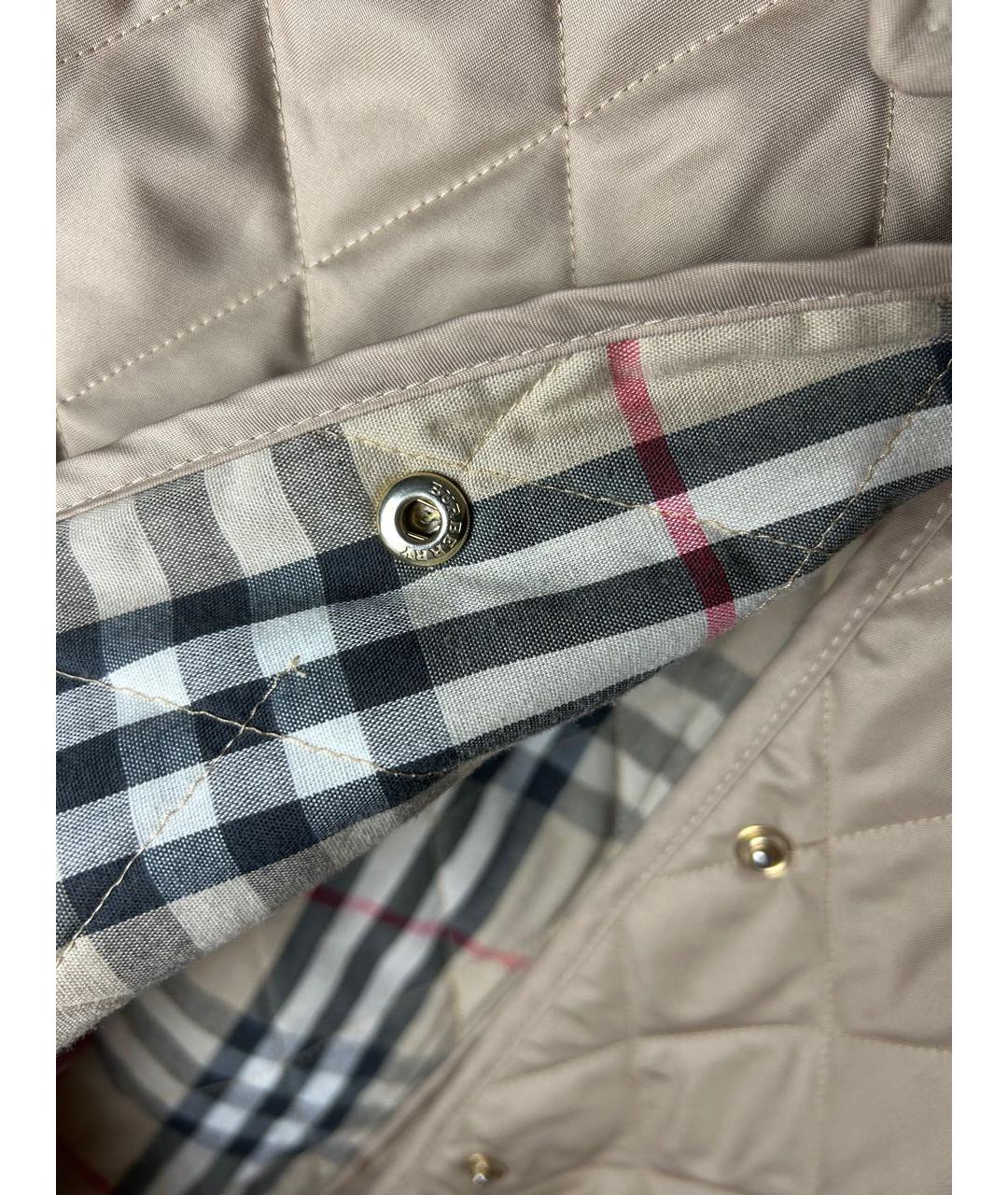 BURBERRY Золотая шелковая куртка, фото 8