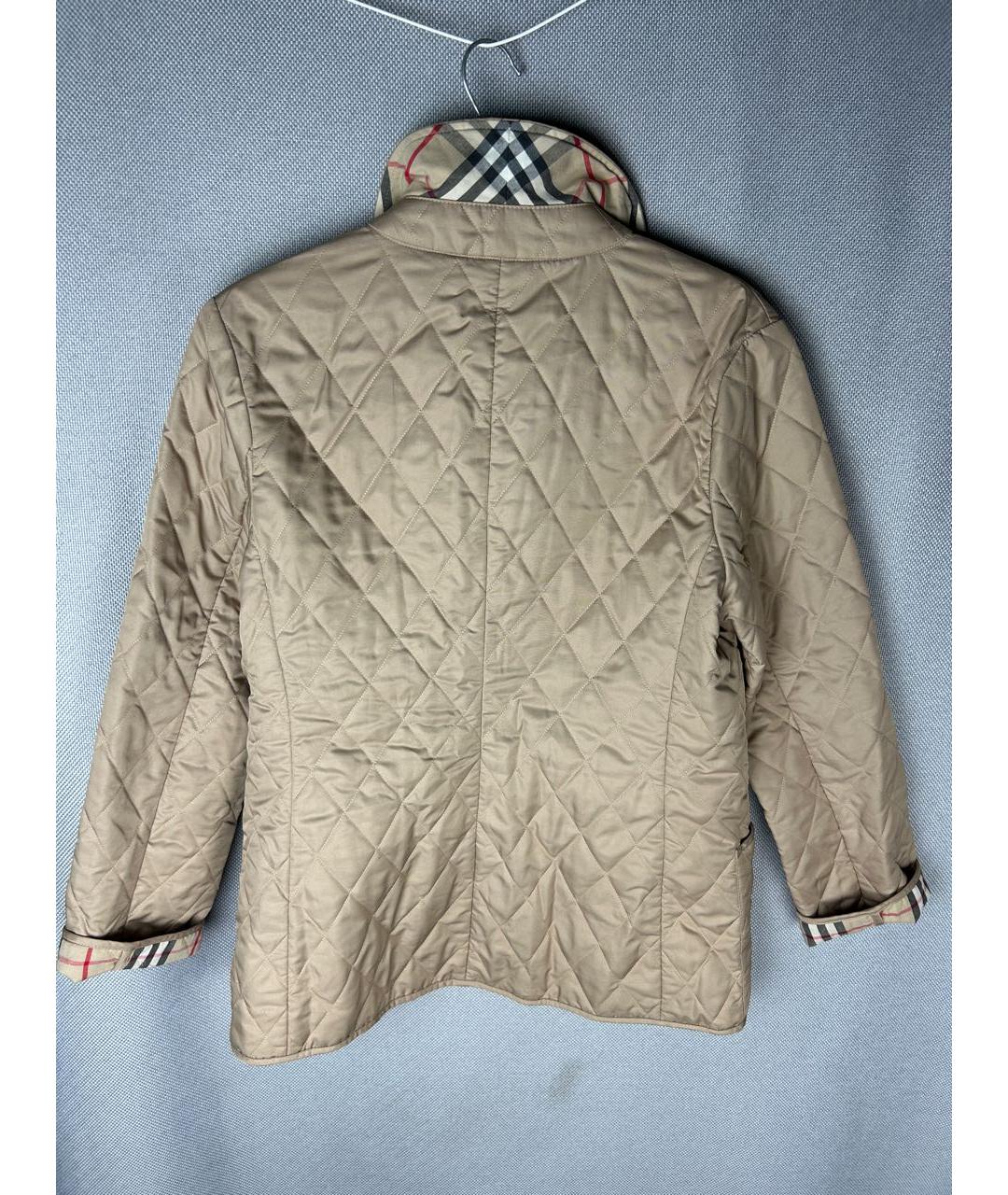 BURBERRY Золотая шелковая куртка, фото 2