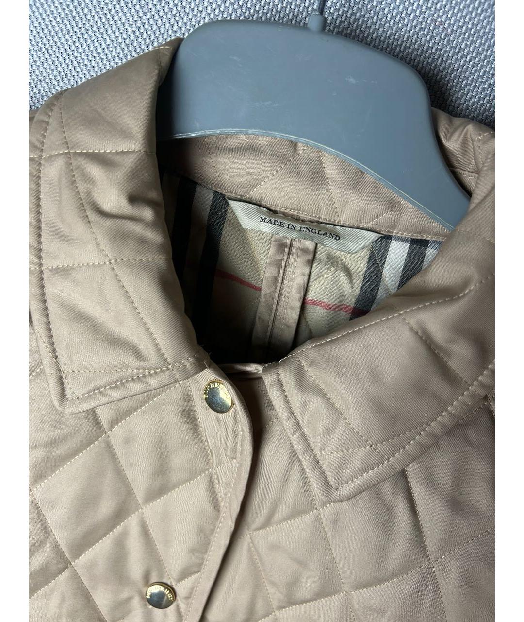 BURBERRY Золотая шелковая куртка, фото 4