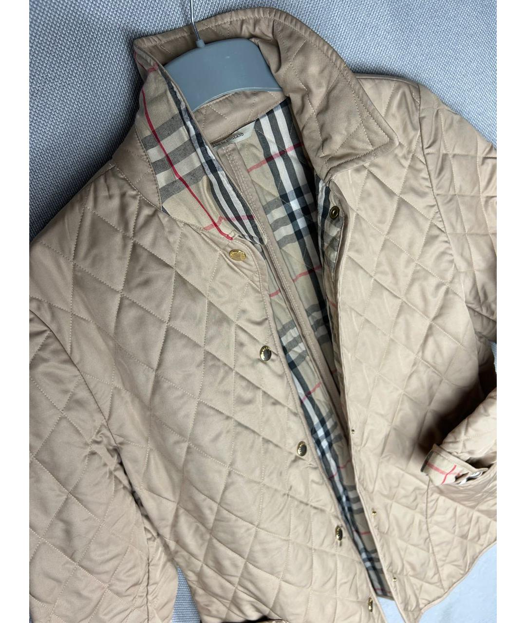 BURBERRY Золотая шелковая куртка, фото 3