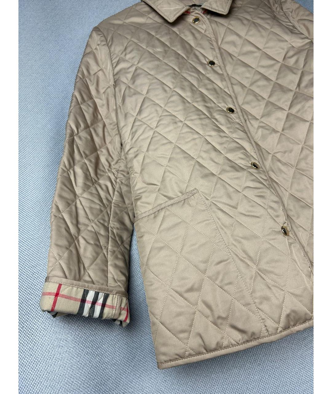BURBERRY Золотая шелковая куртка, фото 5