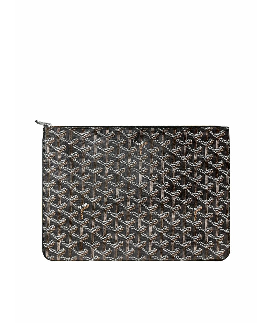 GOYARD Коричневая кожаная папка для документов, фото 1