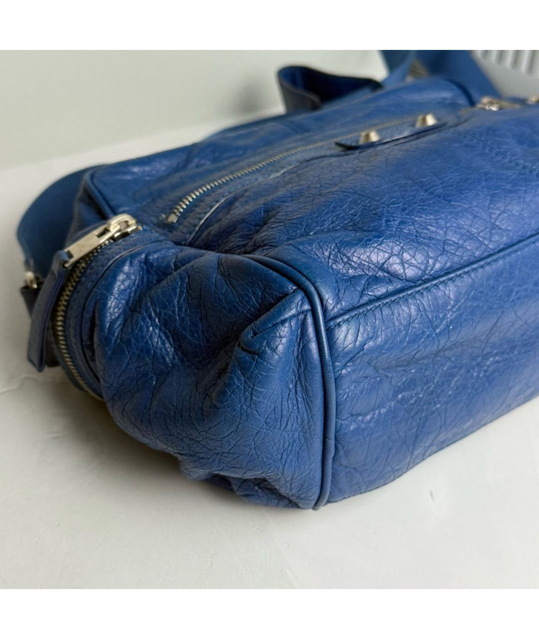 BALENCIAGA Белая кожаная сумка с короткими ручками, фото 7