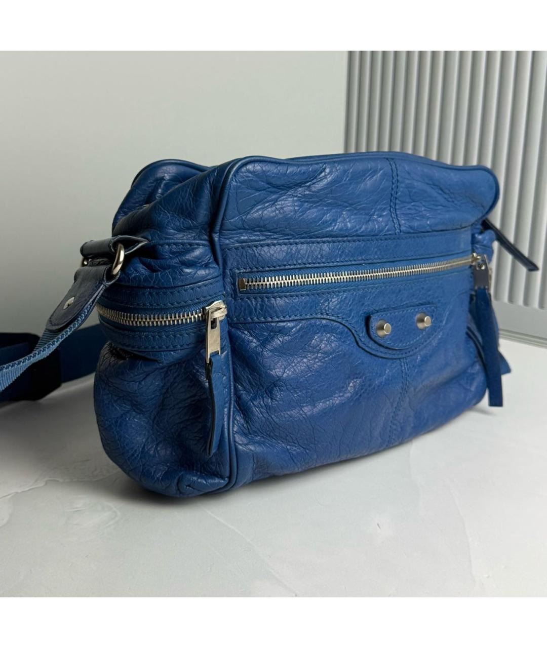 BALENCIAGA Белая кожаная сумка с короткими ручками, фото 5