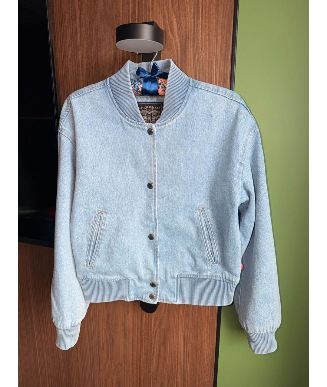LEVI'S Голубая хлопковая куртка, фото 7