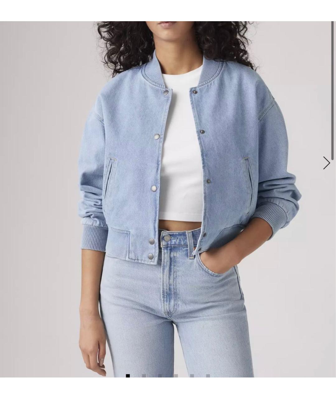 LEVI'S Голубая хлопковая куртка, фото 3