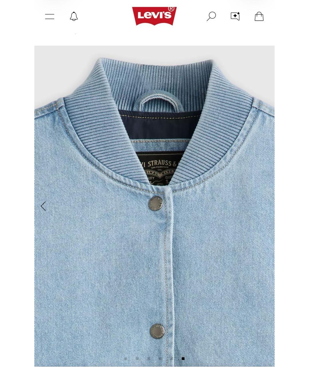 LEVI'S Голубая хлопковая куртка, фото 2
