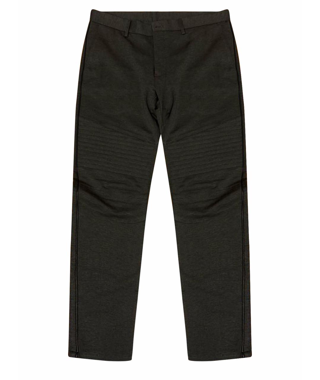 BALMAIN Антрацитовые вискозные повседневные брюки, фото 1