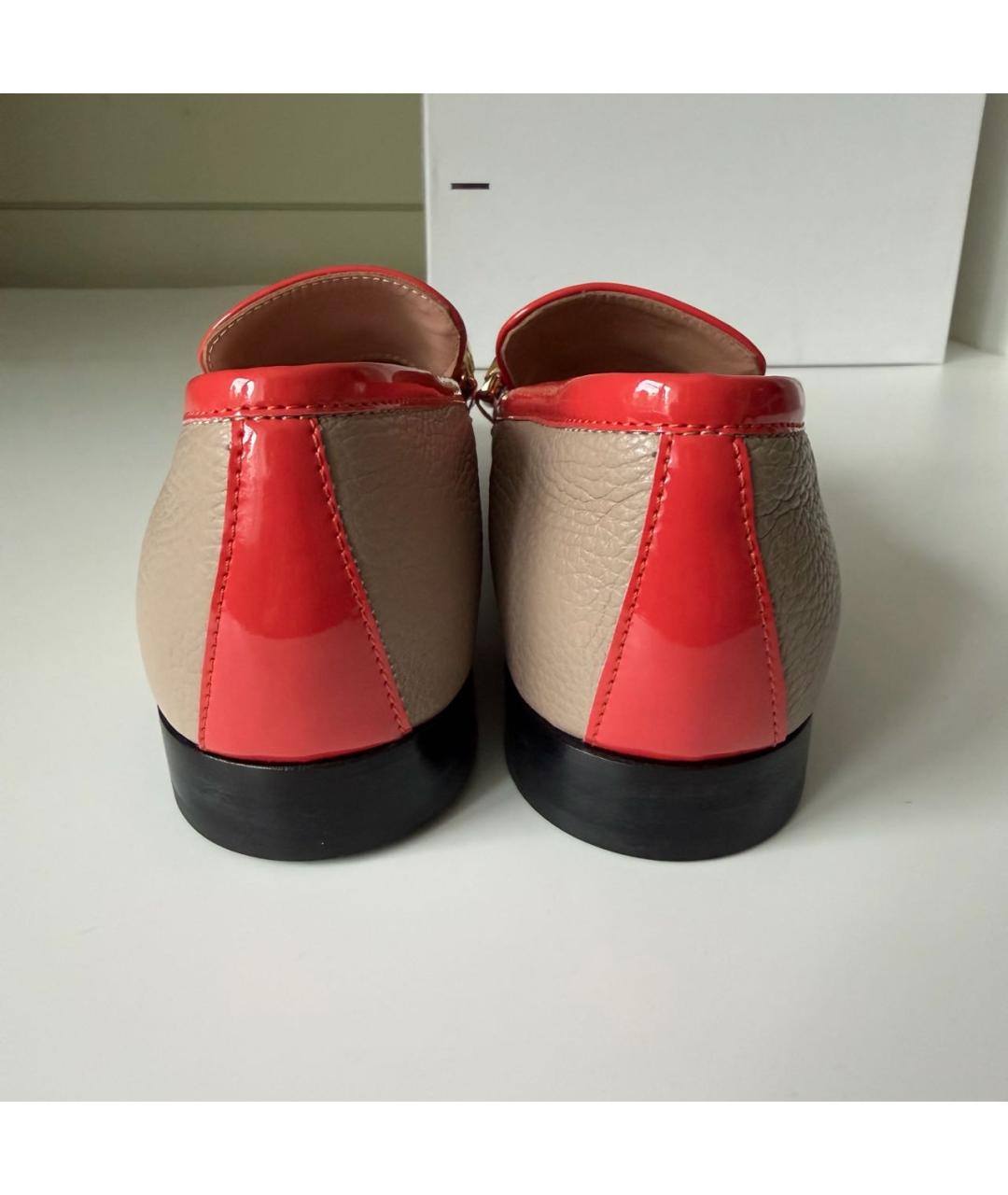 POLLINI Бежевые кожаные лоферы, фото 4
