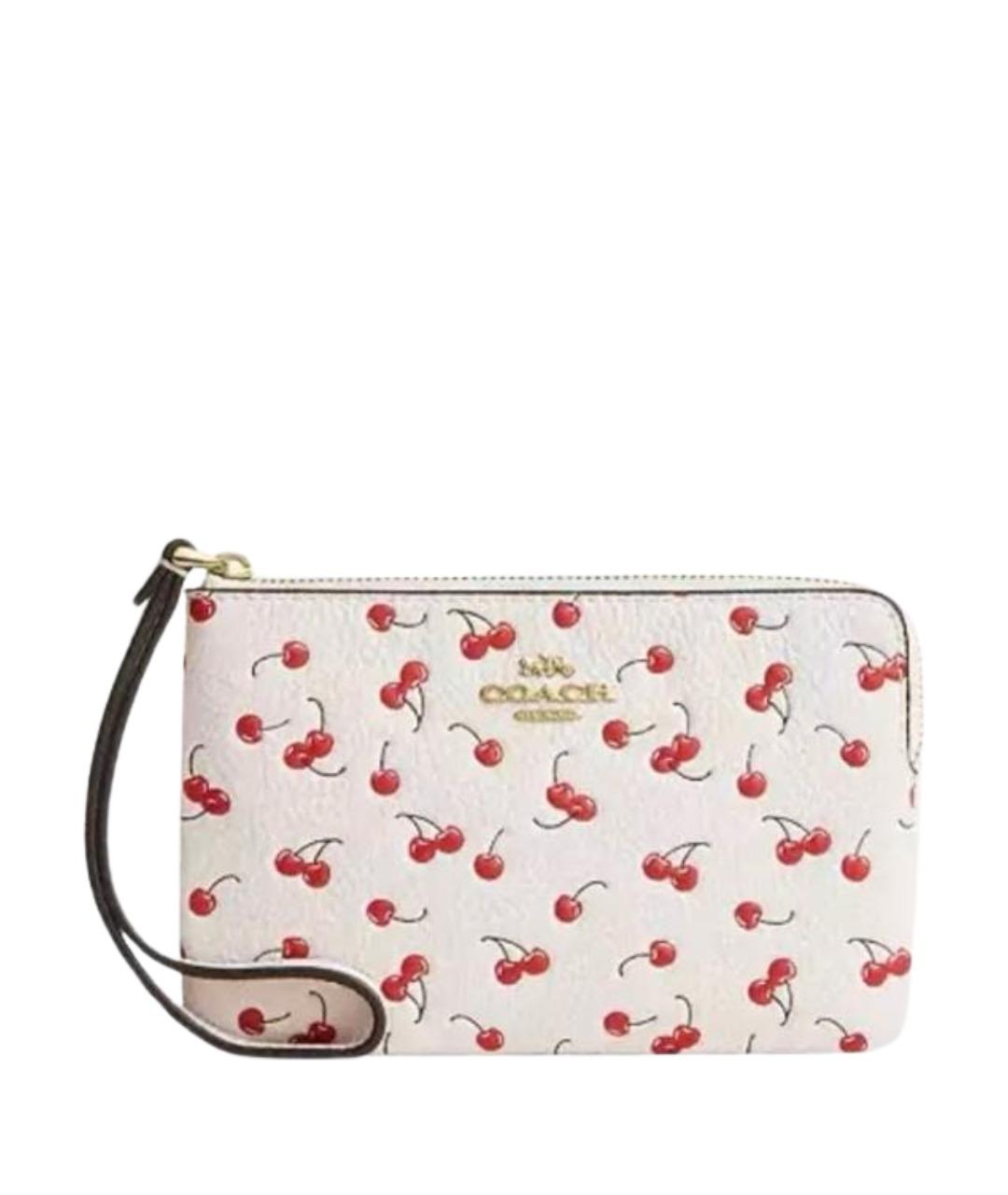 COACH Белый кожаный кошелек, фото 1
