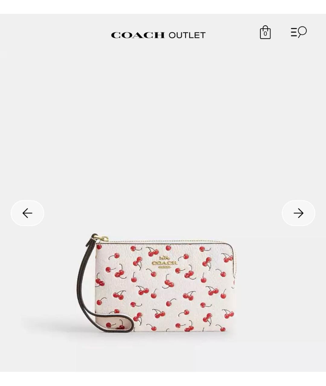 COACH Белый кожаный кошелек, фото 9