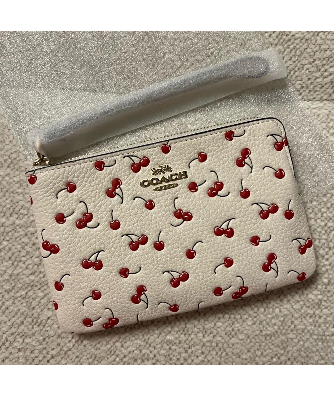 COACH Белый кожаный кошелек, фото 2