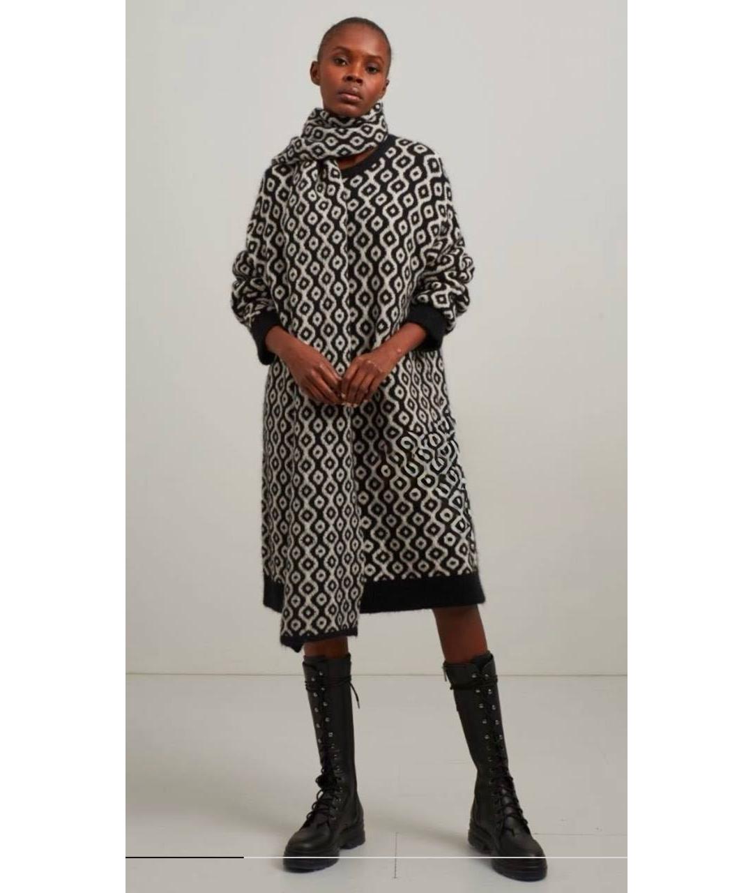 MAX MARA Черное шерстяное повседневное платье, фото 2