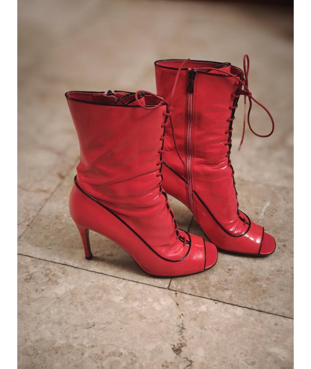 PRADA Розовые ботильоны из лакированной кожи, фото 3