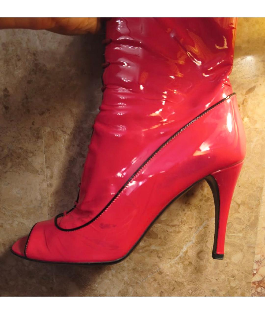 PRADA Розовые ботильоны из лакированной кожи, фото 5