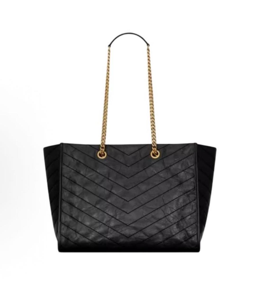 SAINT LAURENT Черная сумка тоут, фото 4