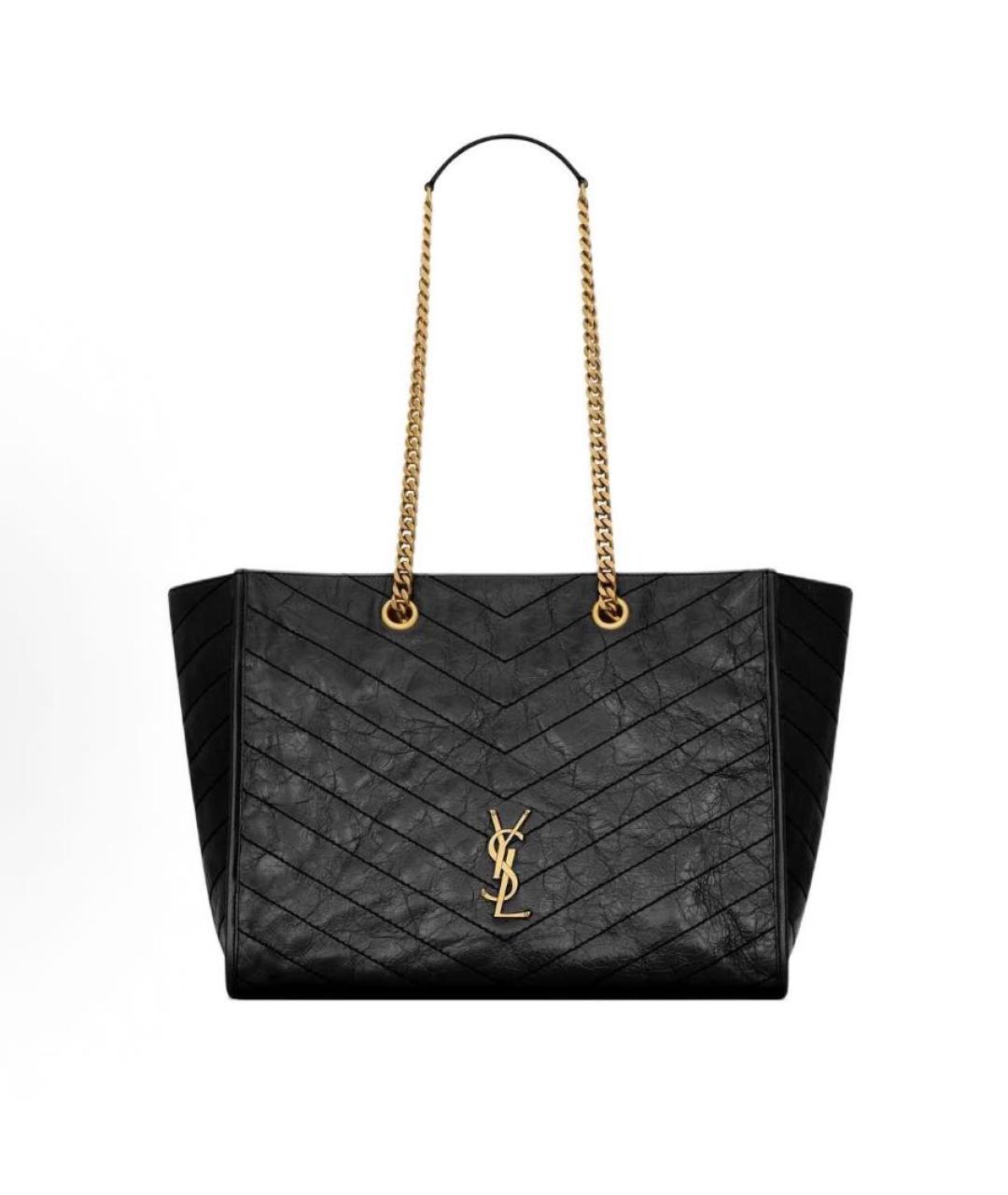 SAINT LAURENT Черная сумка тоут, фото 1