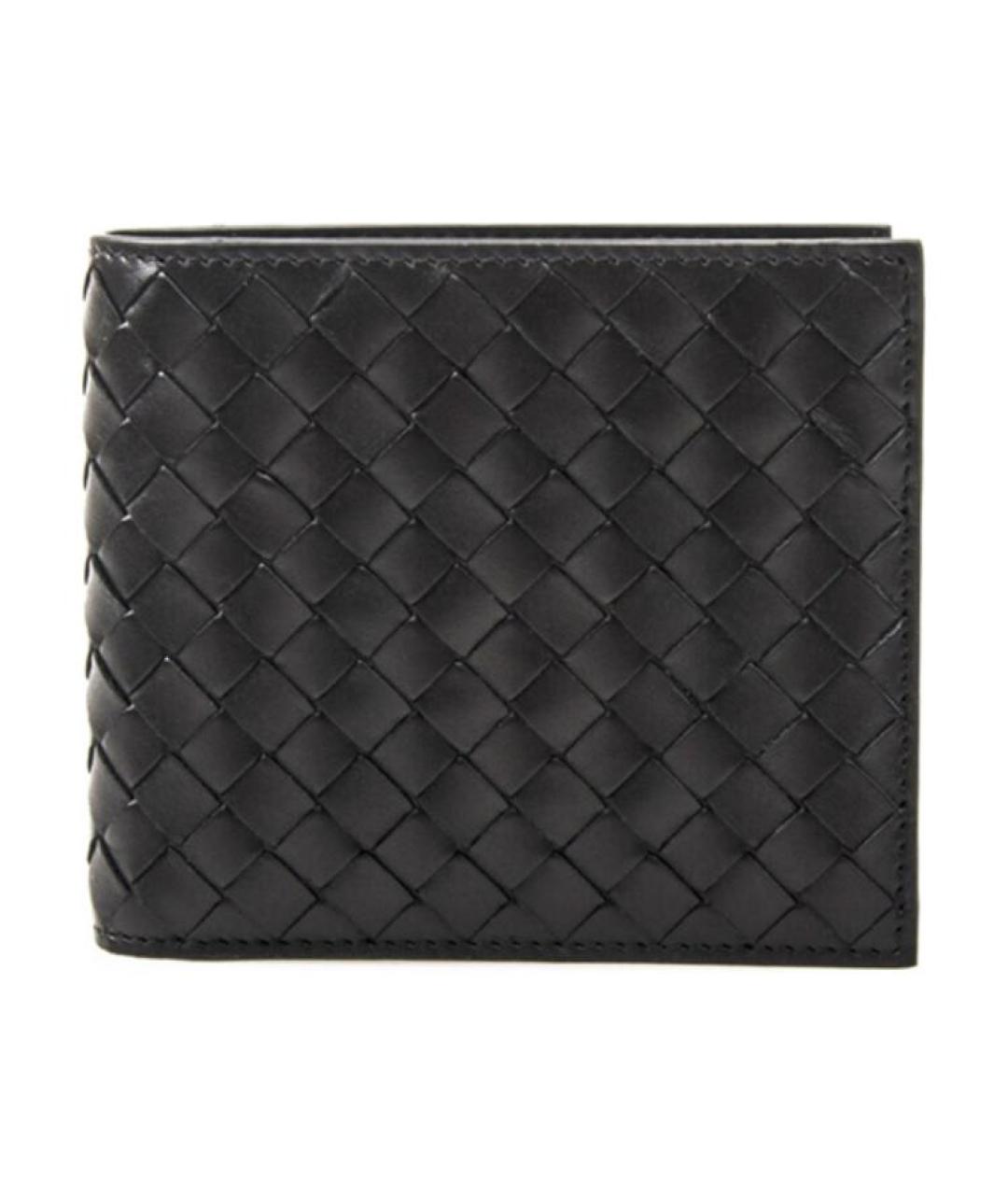 BOTTEGA VENETA Черный кожаный кошелек, фото 1