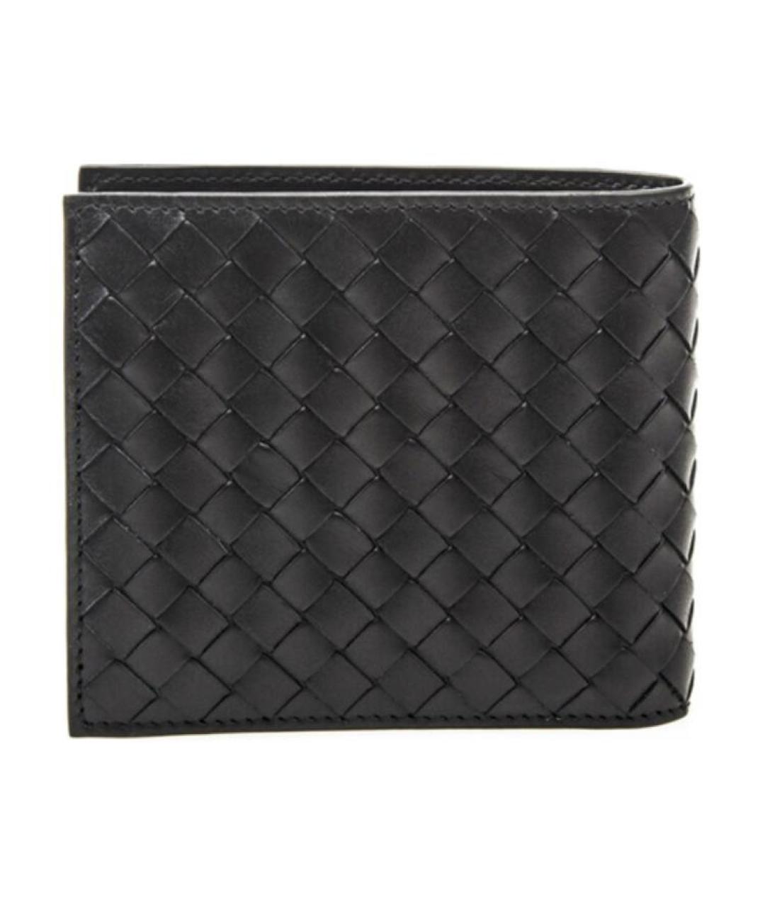 BOTTEGA VENETA Черный кожаный кошелек, фото 3