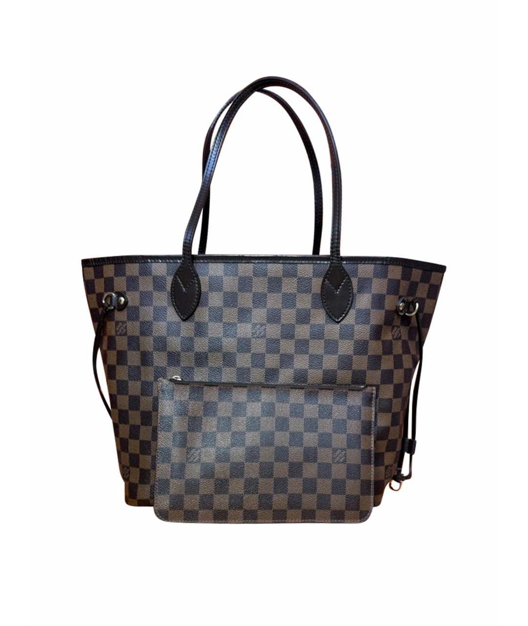 LOUIS VUITTON Коричневая сумка тоут из канвы, фото 1