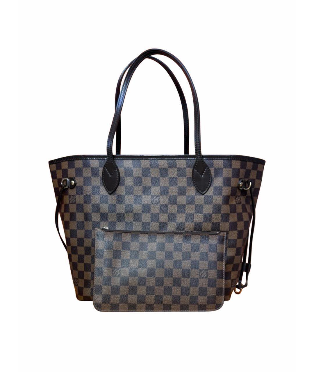 LOUIS VUITTON Коричневая сумка тоут из канвы, фото 8