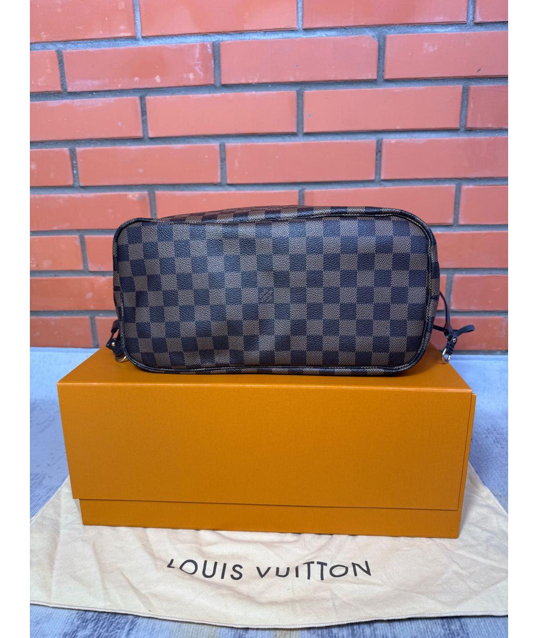 LOUIS VUITTON Коричневая сумка тоут из канвы, фото 5