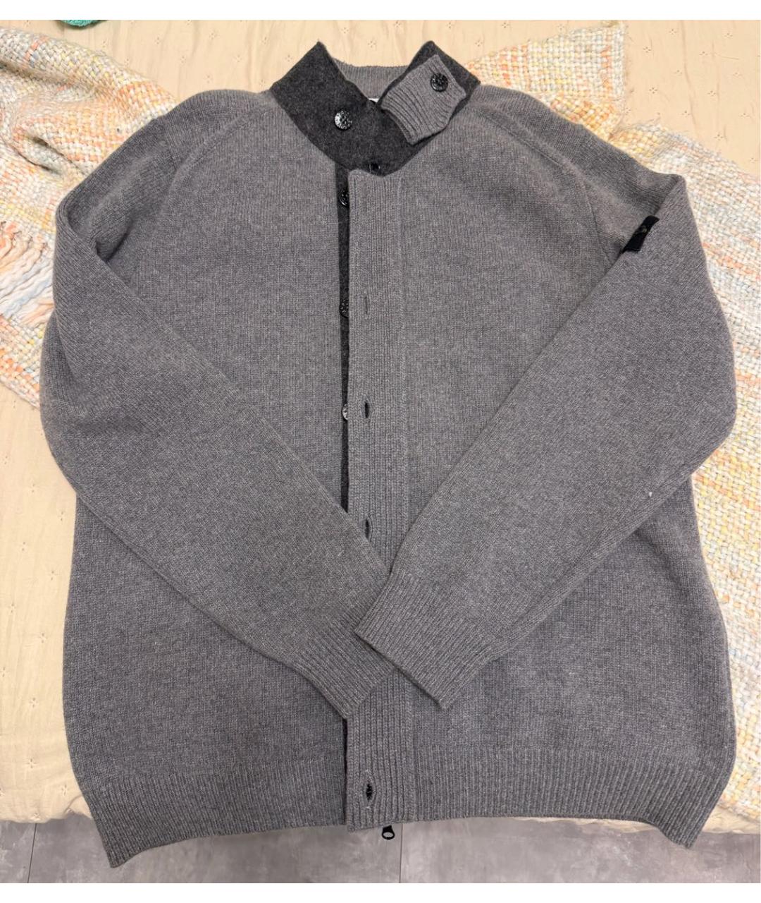 STONE ISLAND Серый шерстяной джемпер / свитер, фото 3