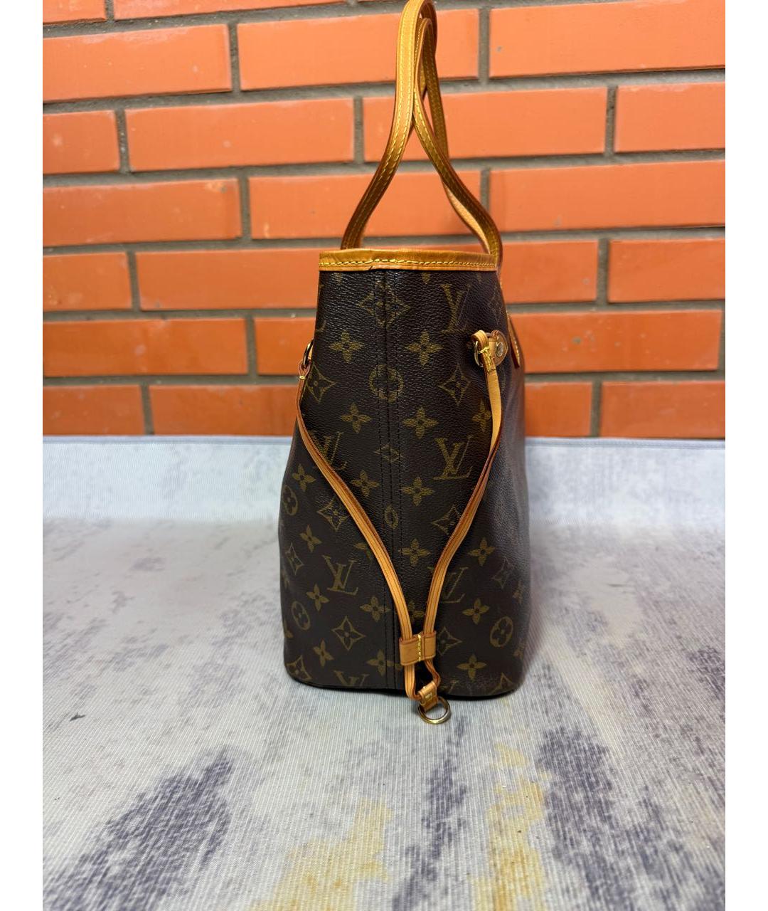 LOUIS VUITTON Коричневая сумка тоут из канвы, фото 4
