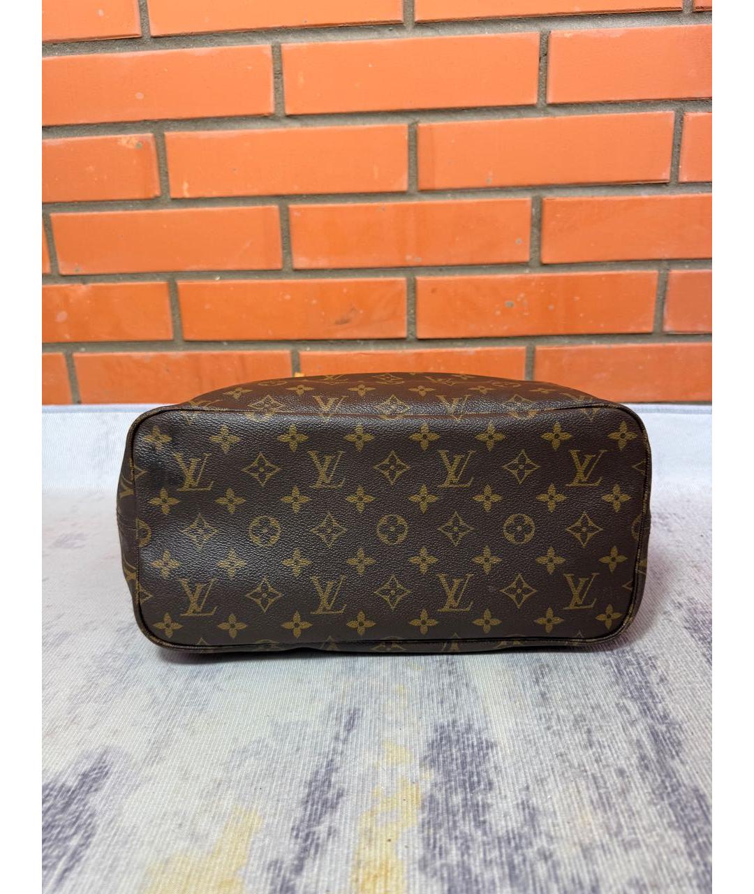 LOUIS VUITTON Коричневая сумка тоут из канвы, фото 5