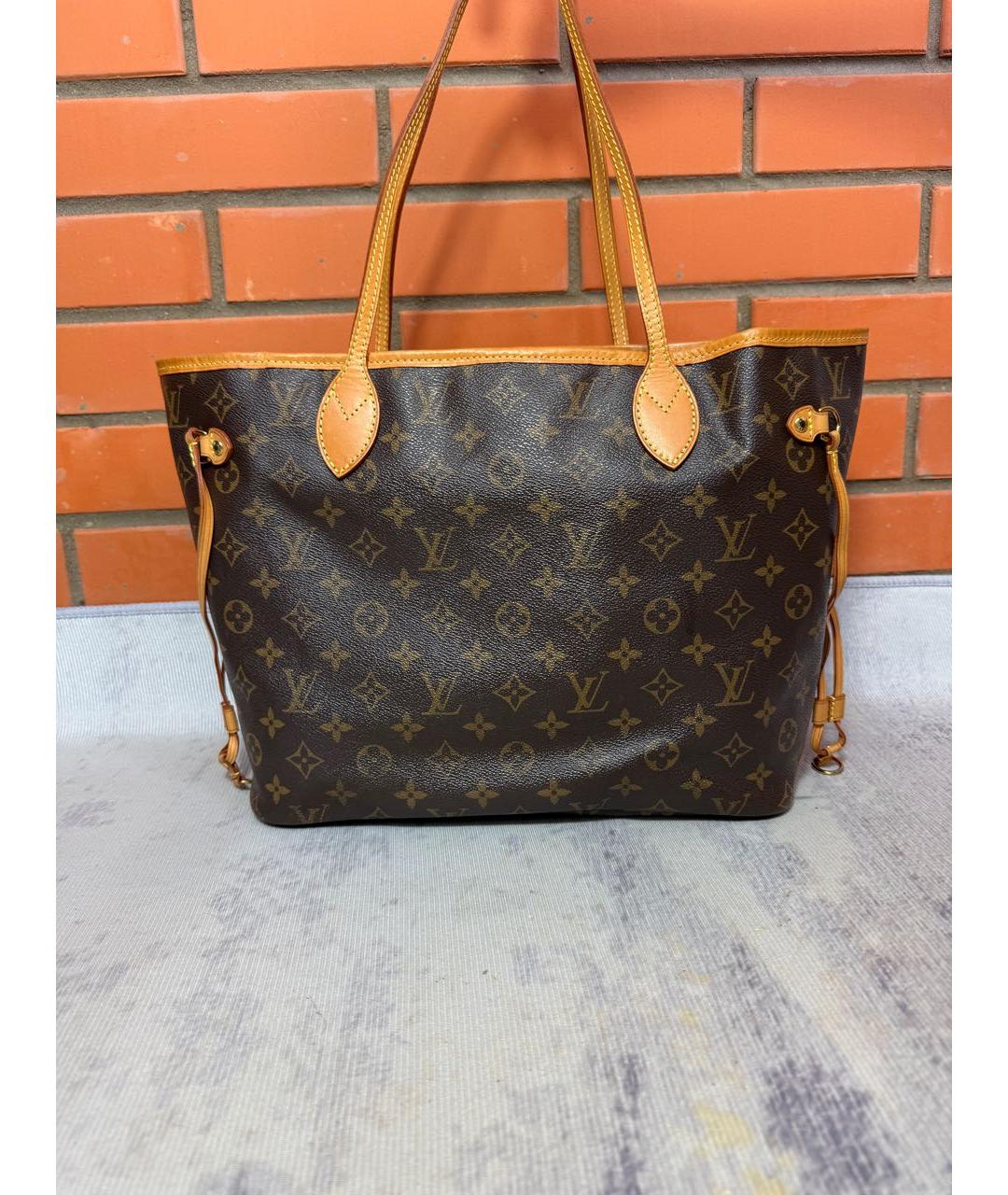 LOUIS VUITTON Коричневая сумка тоут из канвы, фото 8