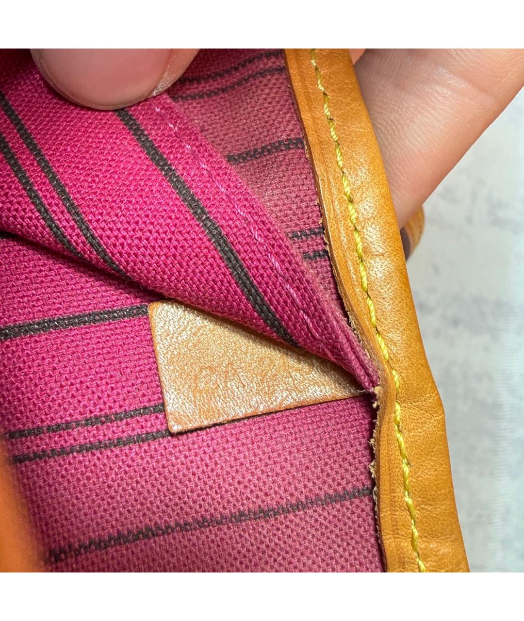 LOUIS VUITTON Коричневая сумка тоут из канвы, фото 7