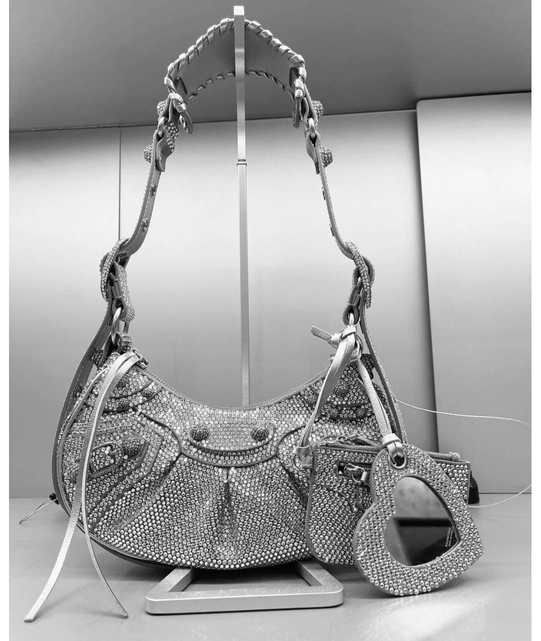 BALENCIAGA Серая замшевая сумка через плечо, фото 10