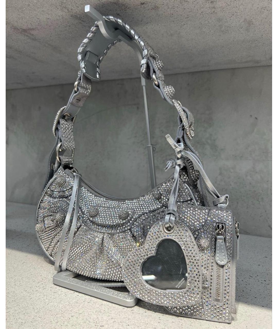 BALENCIAGA Серая замшевая сумка через плечо, фото 2